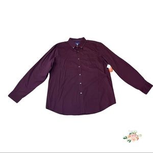 Mens Burgundy Dress Shirt